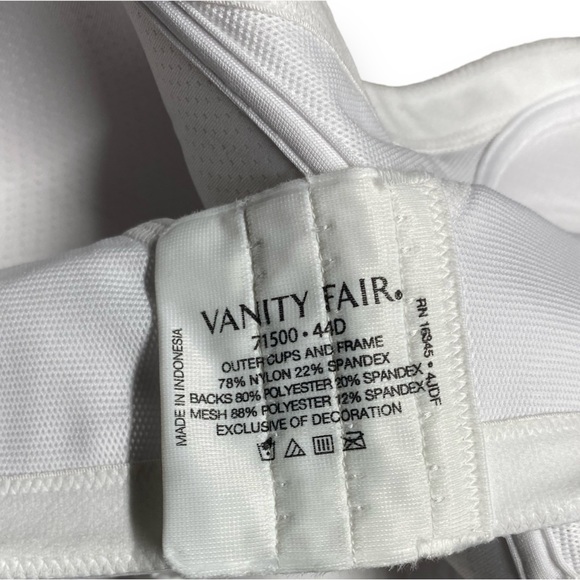 Vanity Fair SPORT Medium Impact Underwire Bra 44D - Picture 7 of 7